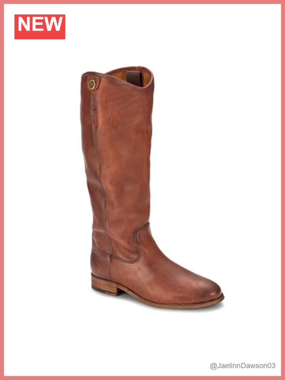 Vintage Italian Leather Knee High Pull On Equestrian Riding Boots Women